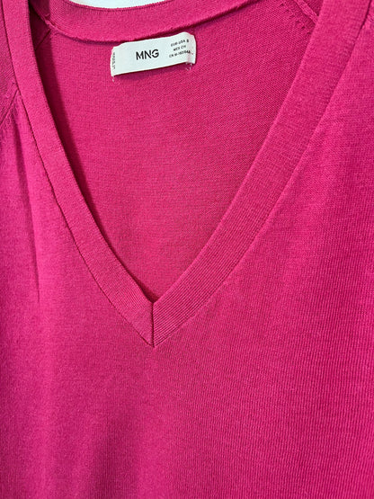 MANGO. Jersey fino fucsia. T S