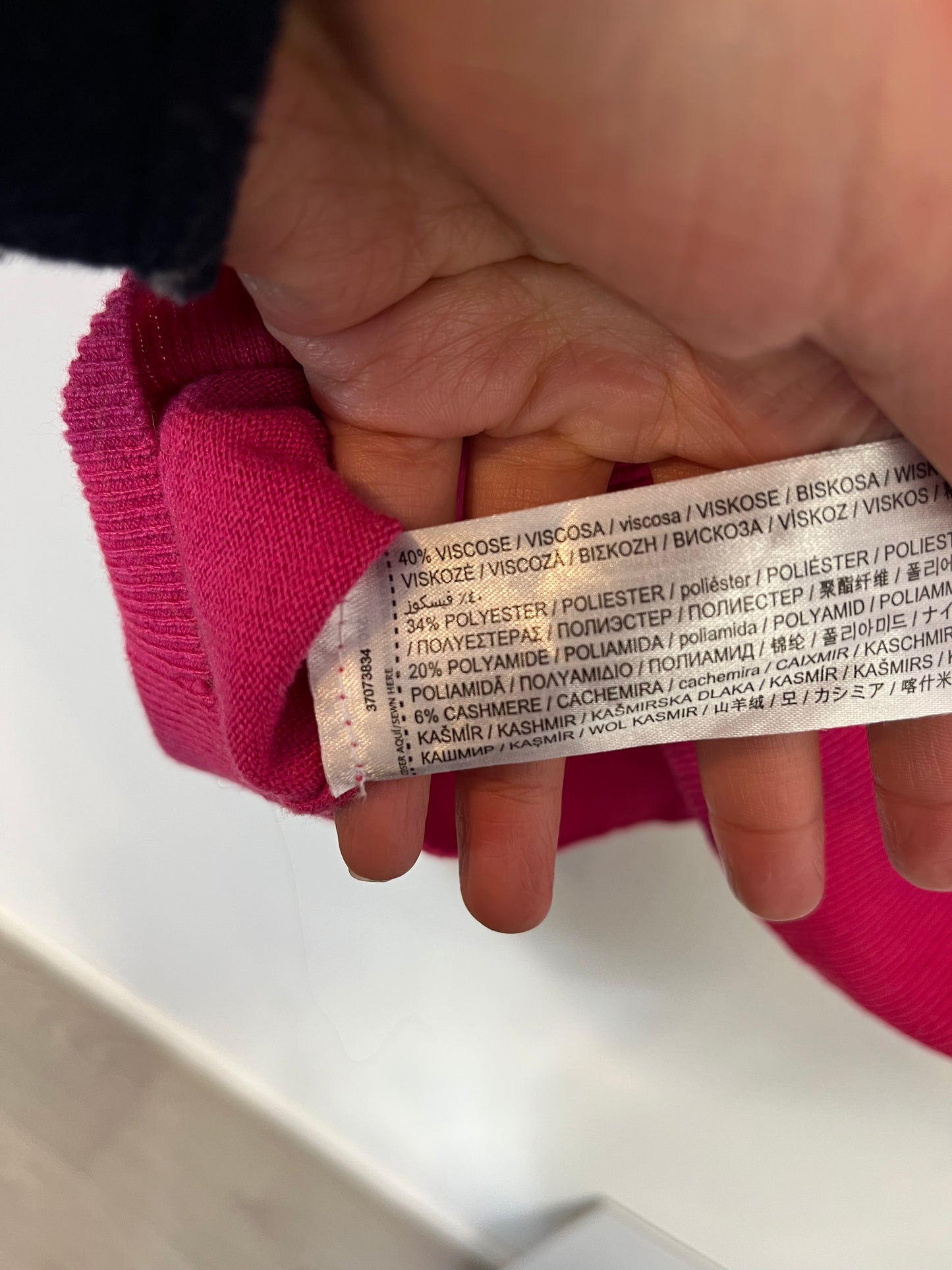 MANGO. Jersey fino fucsia. T S