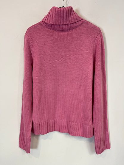 EASY WEAR. Jersey rosa cuello alto. T M