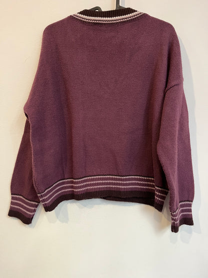 NOON. Purple V-neck sweater TS/M