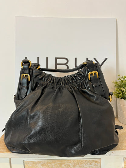 PRADA. Bolso tote piel negro