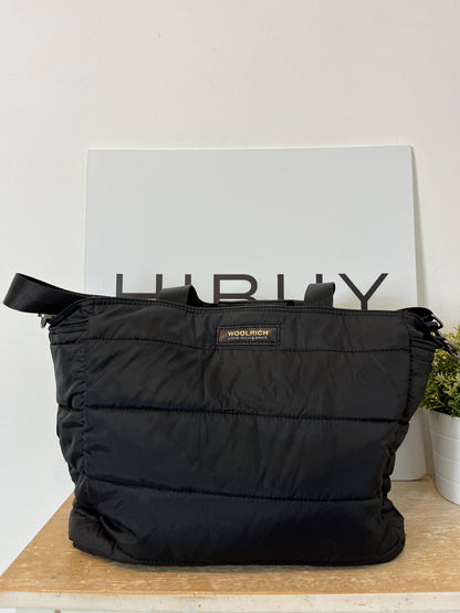 WOOLRICH. Semi-rigid quilted black bag