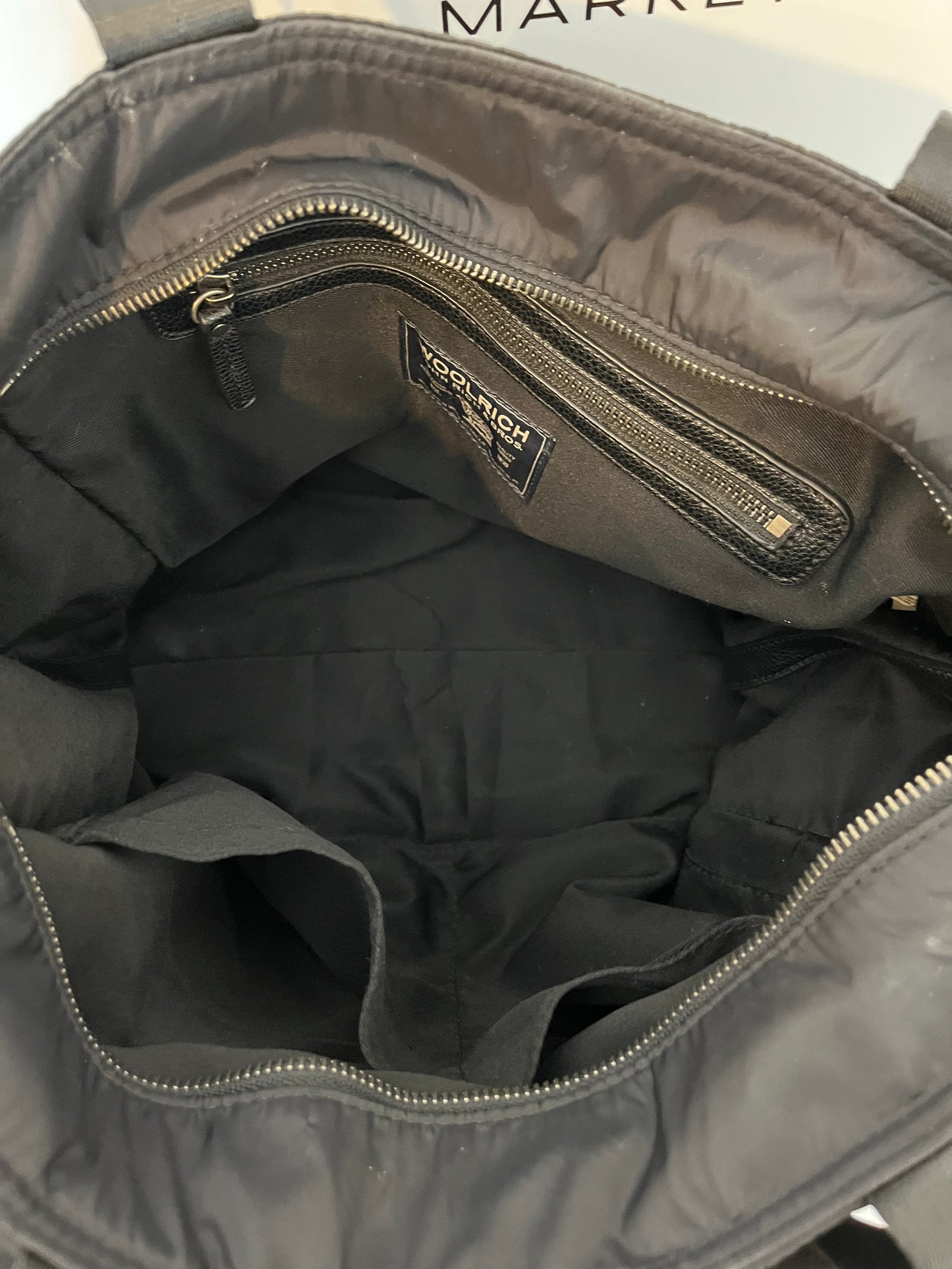 WOOLRICH. Semi-rigid quilted black bag