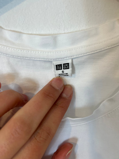 UNIQLO. White cotton T-shirt. TS