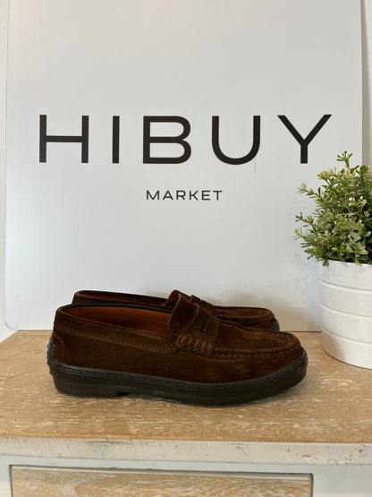 TOD´S. Mocasines piel marrón. T 36,5