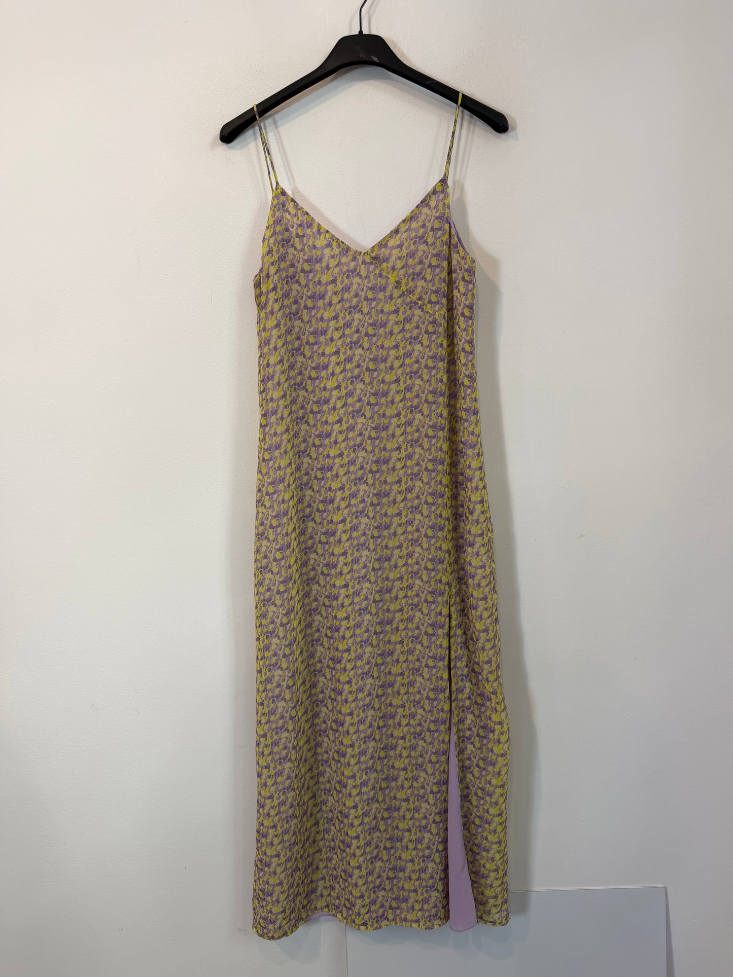 BIMANI. Vestido midi estampado abertura