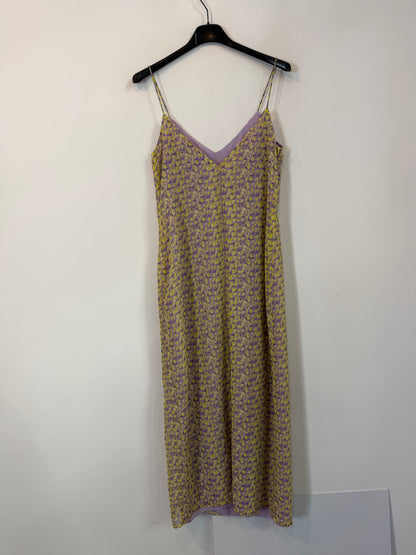 BIMANI. Vestido midi estampado abertura