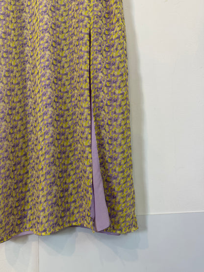 BIMANI. Vestido midi estampado abertura