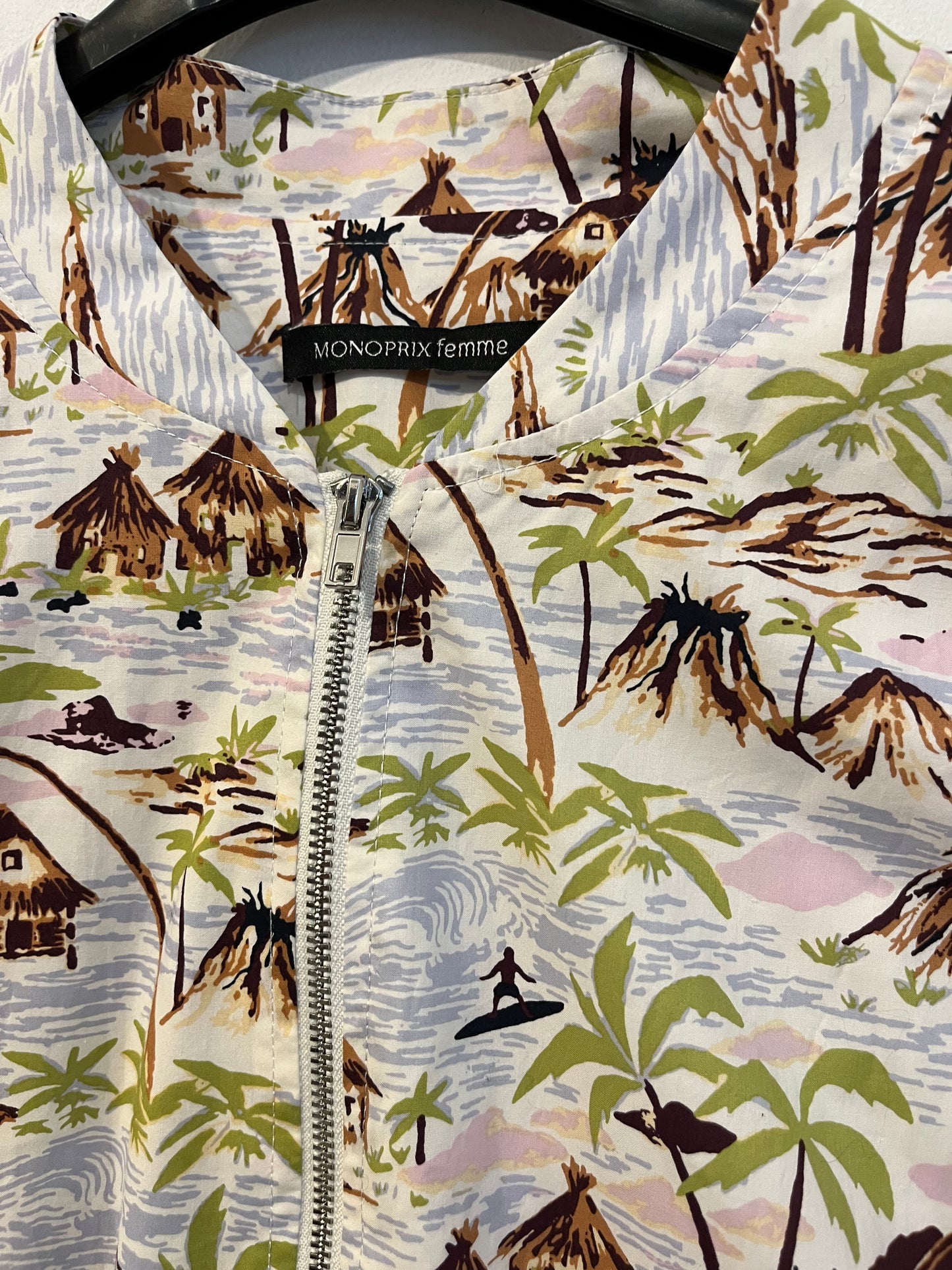 MONOPRIX FEMME. Tropical print jacket. TM