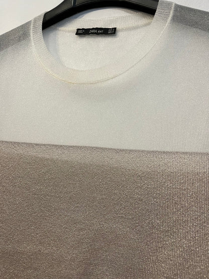 ZARA. Shiny thread top. TS