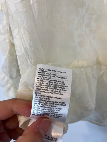 H&amp;M. Semi-sheer ecru blouse. Size 36
