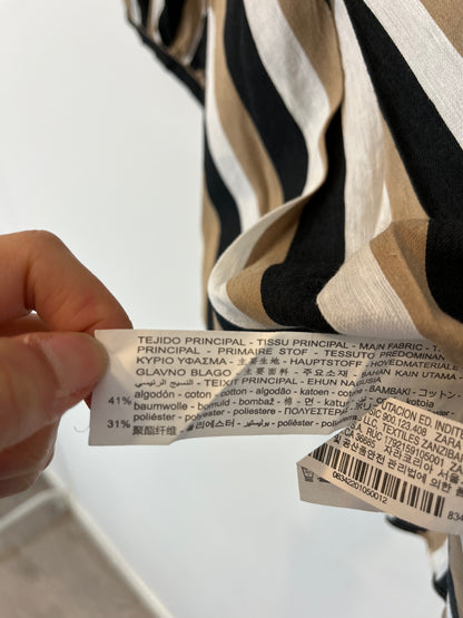 ZARA. Striped button-down blouse. XS