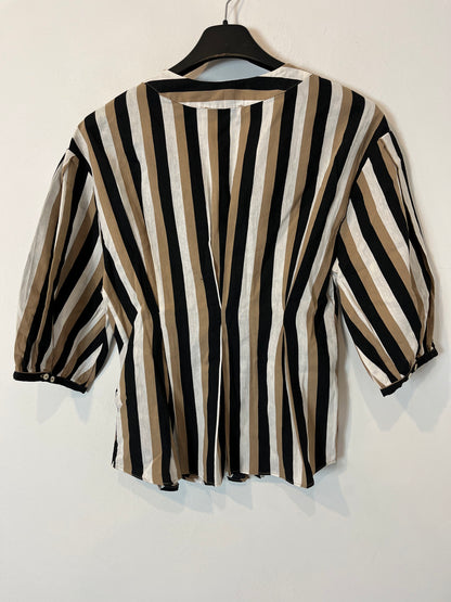 ZARA. Striped button-down blouse. XS