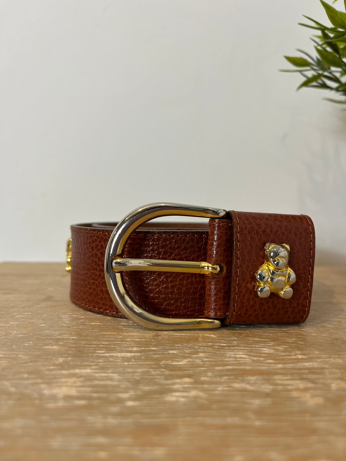 BALLOON. Cinturón piel osos. T 80