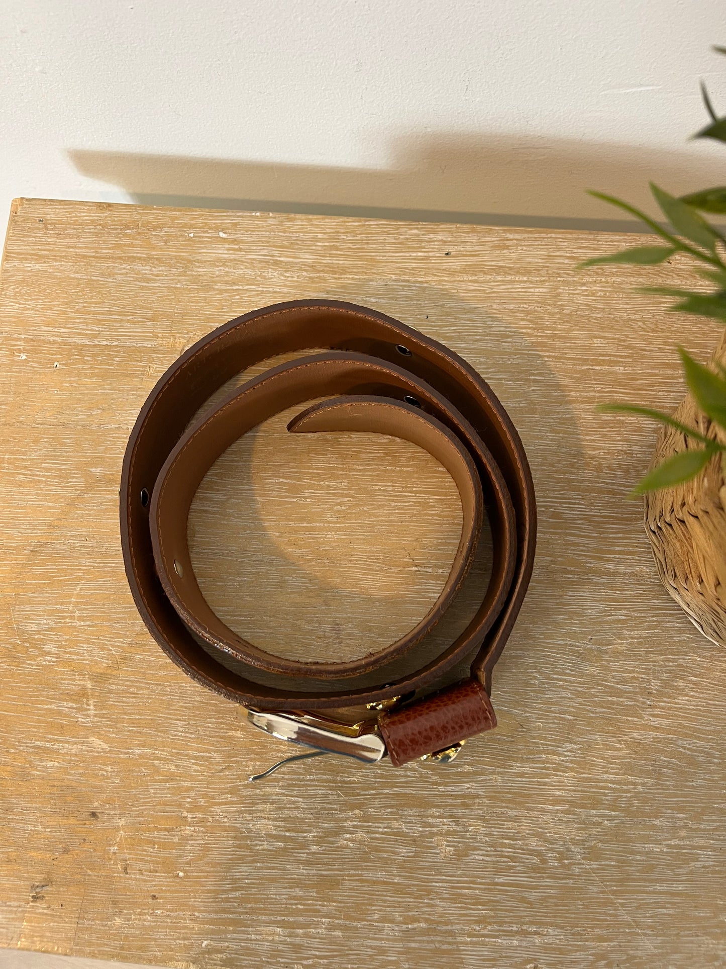 BALLOON. Cinturón piel osos. T 80