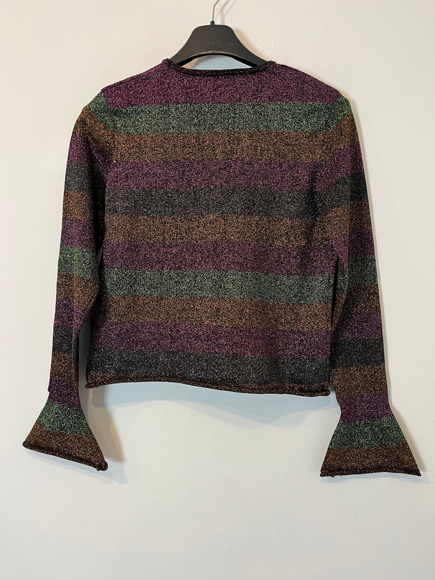 ZARA. Stretch top with metallic threads. TS