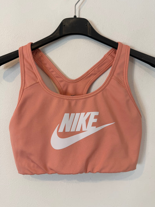 NIKE. Top rosa canalé elástico