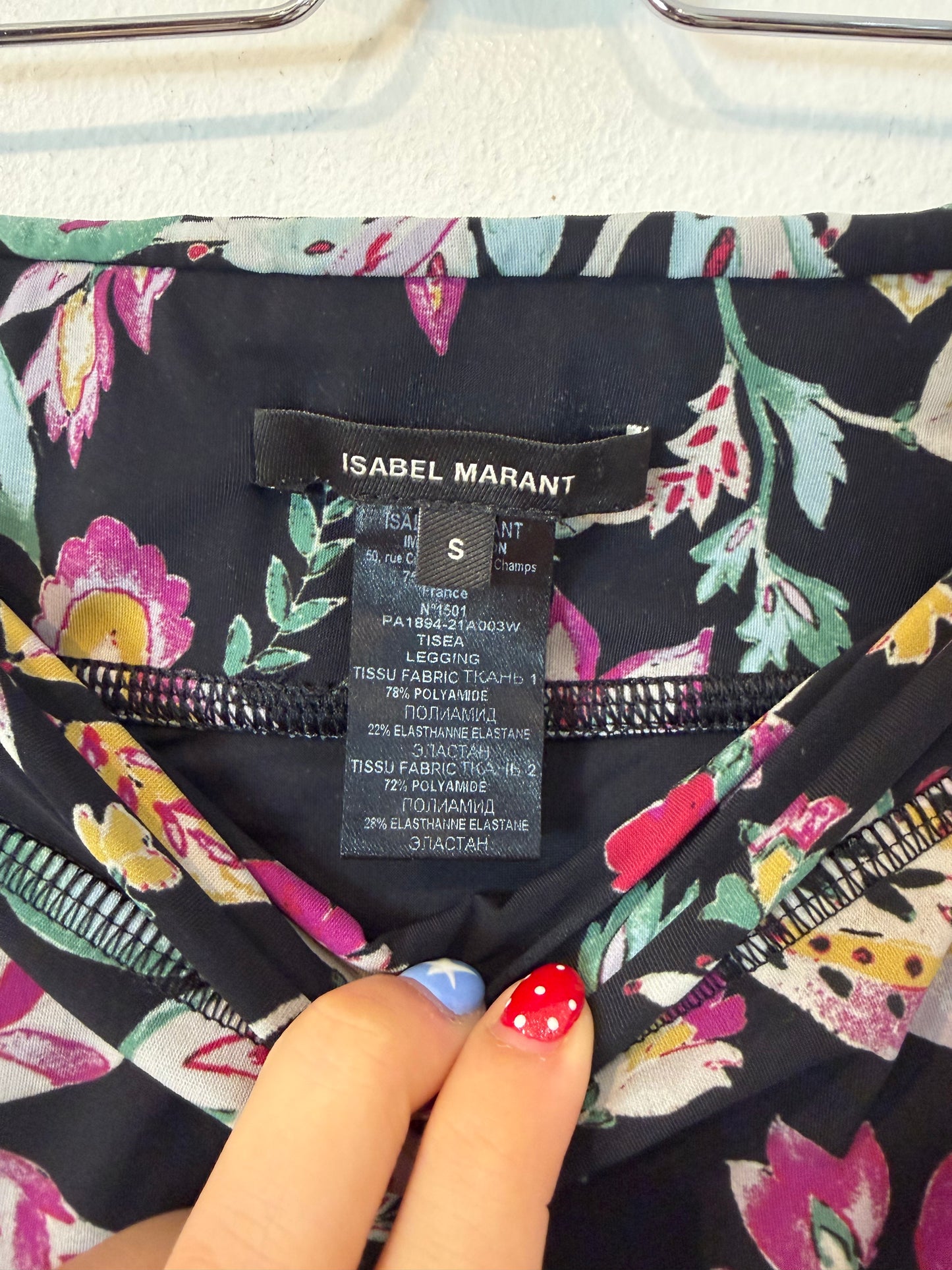 ISABEL MARANT. Legging negro largo estampado. T S/M