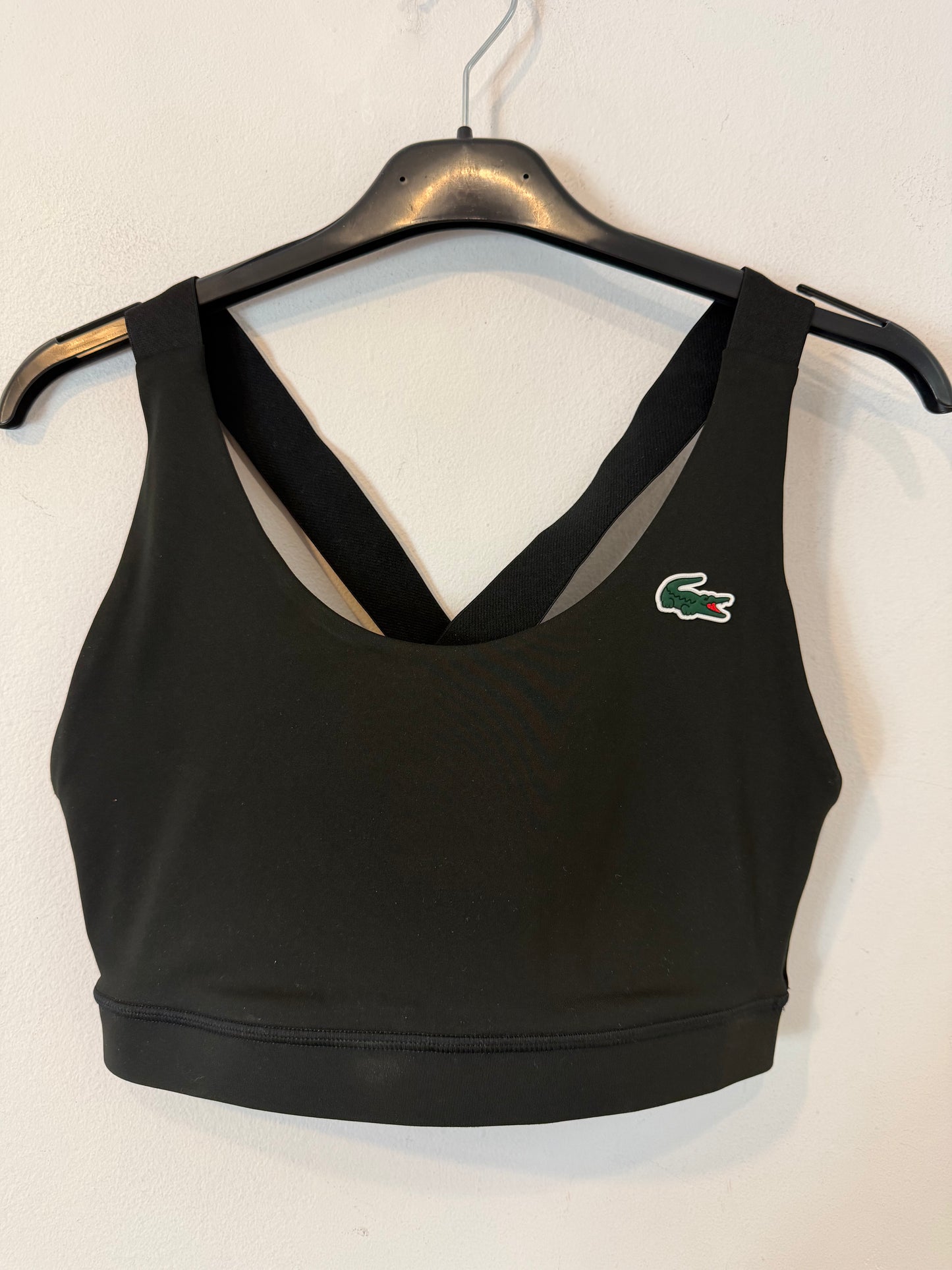 LACOSTE. Top deportivo negro. T S/M