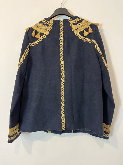 CORTEFIEL. Chaqueta azul detalles dorados. T S