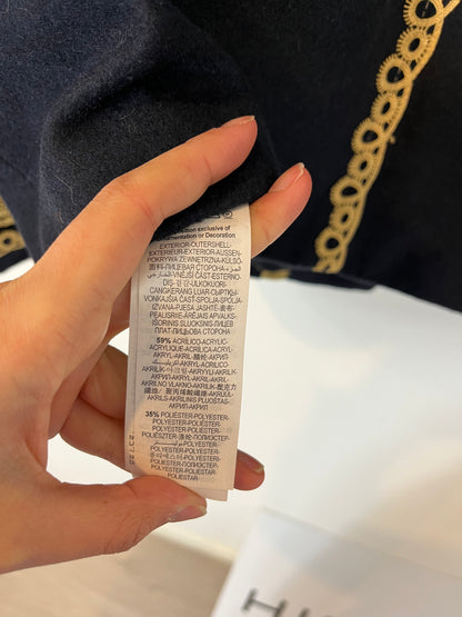 CORTEFIEL. Chaqueta azul detalles dorados. T S