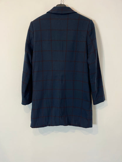 VILA. Long blue and burgundy jacket. TM