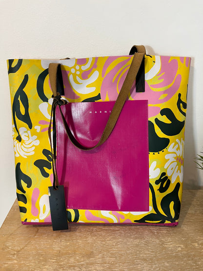 MARNI. Fuchsia printed tote bag (tara)