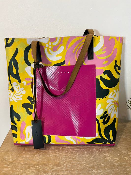 MARNI. Fuchsia printed tote bag (tara)