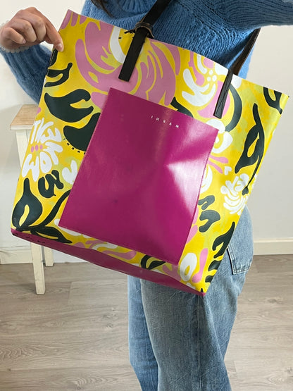 MARNI. Fuchsia printed tote bag (tara)