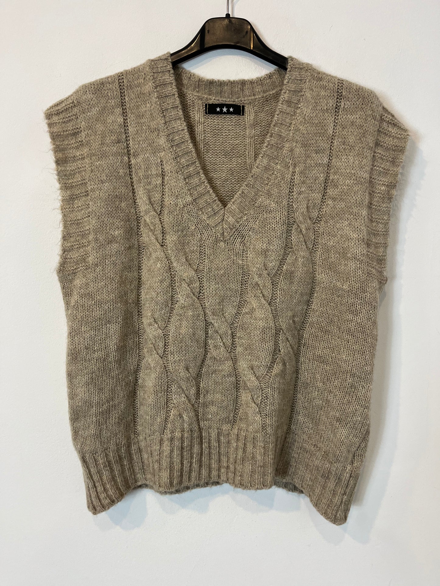 OTRAS. jersey sin mangas beige TU(S)