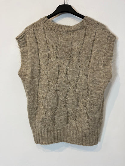 OTRAS. jersey sin mangas beige TU(S)