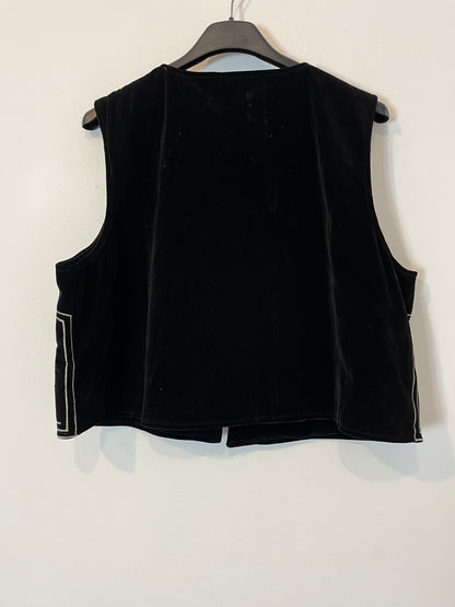 LATIDO. Chaleco negro terciopelo  T.s/m