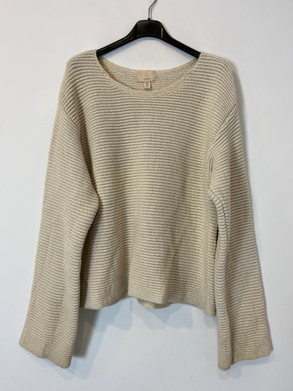 H&M. Jersey beige con seda T.xs
