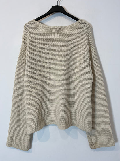 H&M. Jersey beige con seda T.xs