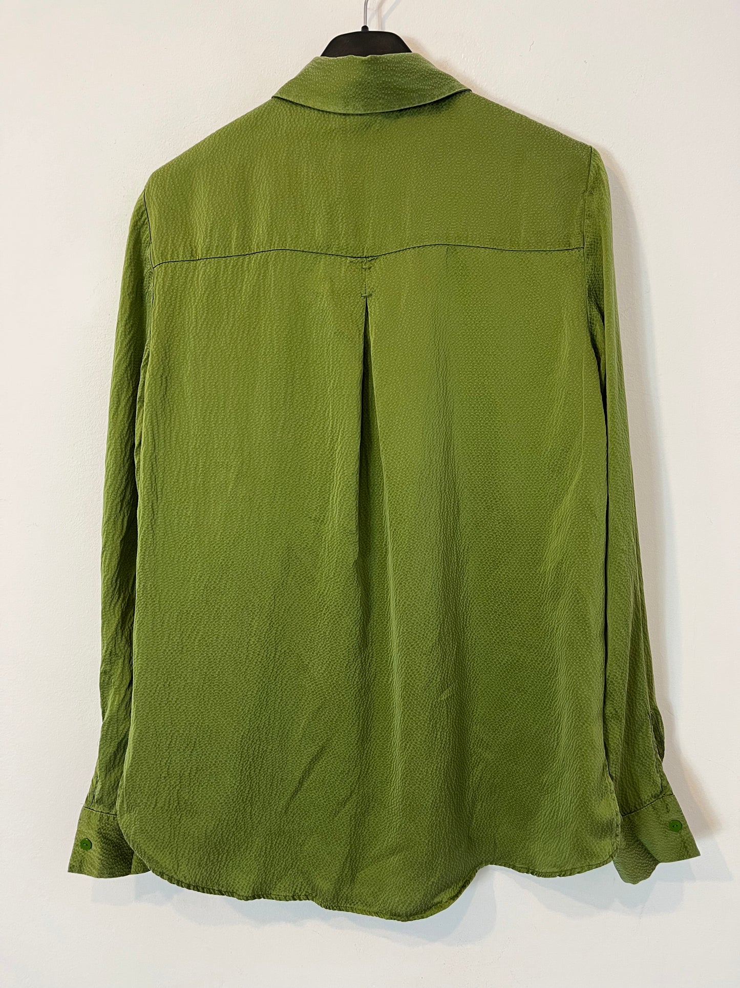 MAKSU. Green silk blouse TS