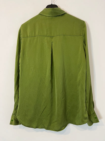 MAKSU. Green silk blouse TS