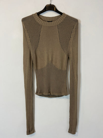 NBD. Tan beige knit top. TS