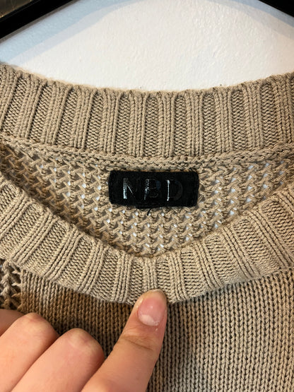 NBD. Tan beige knit top. TS