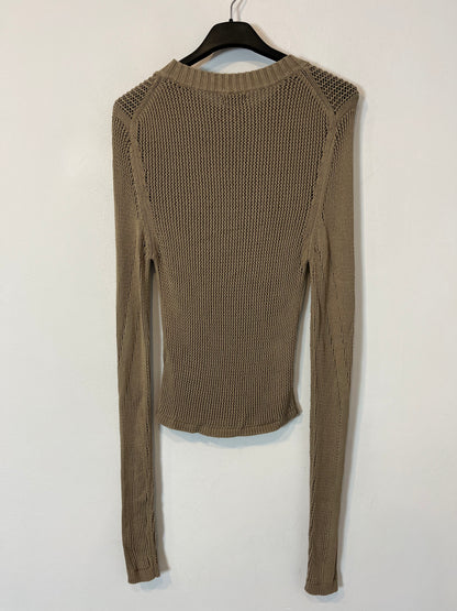 NBD. Tan beige knit top. TS