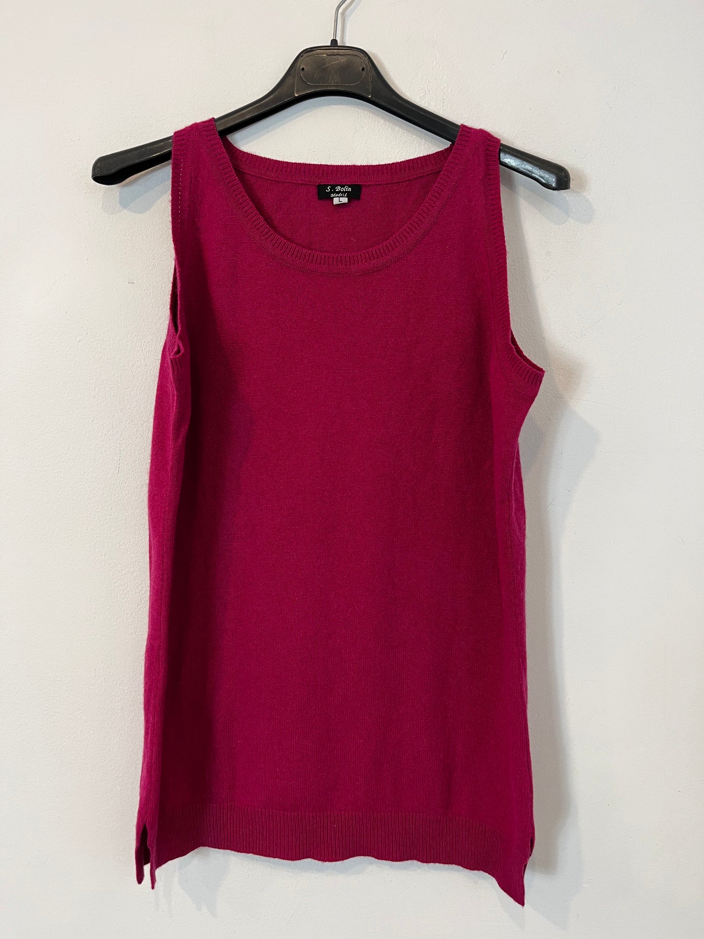 S BOLIN. Top rosa seda y cashmere. T.L