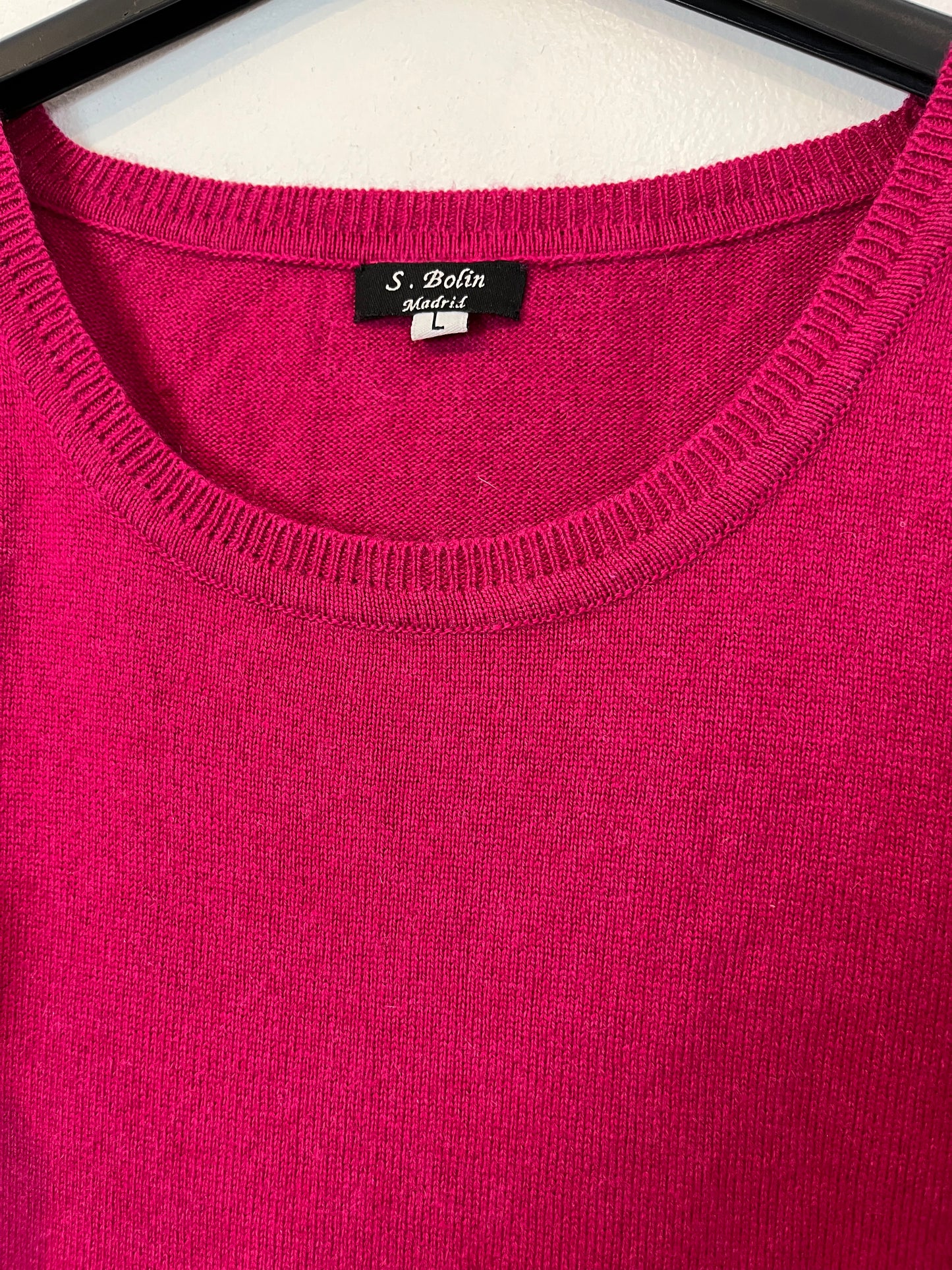 S BOLIN. Top rosa seda y cashmere. T.L