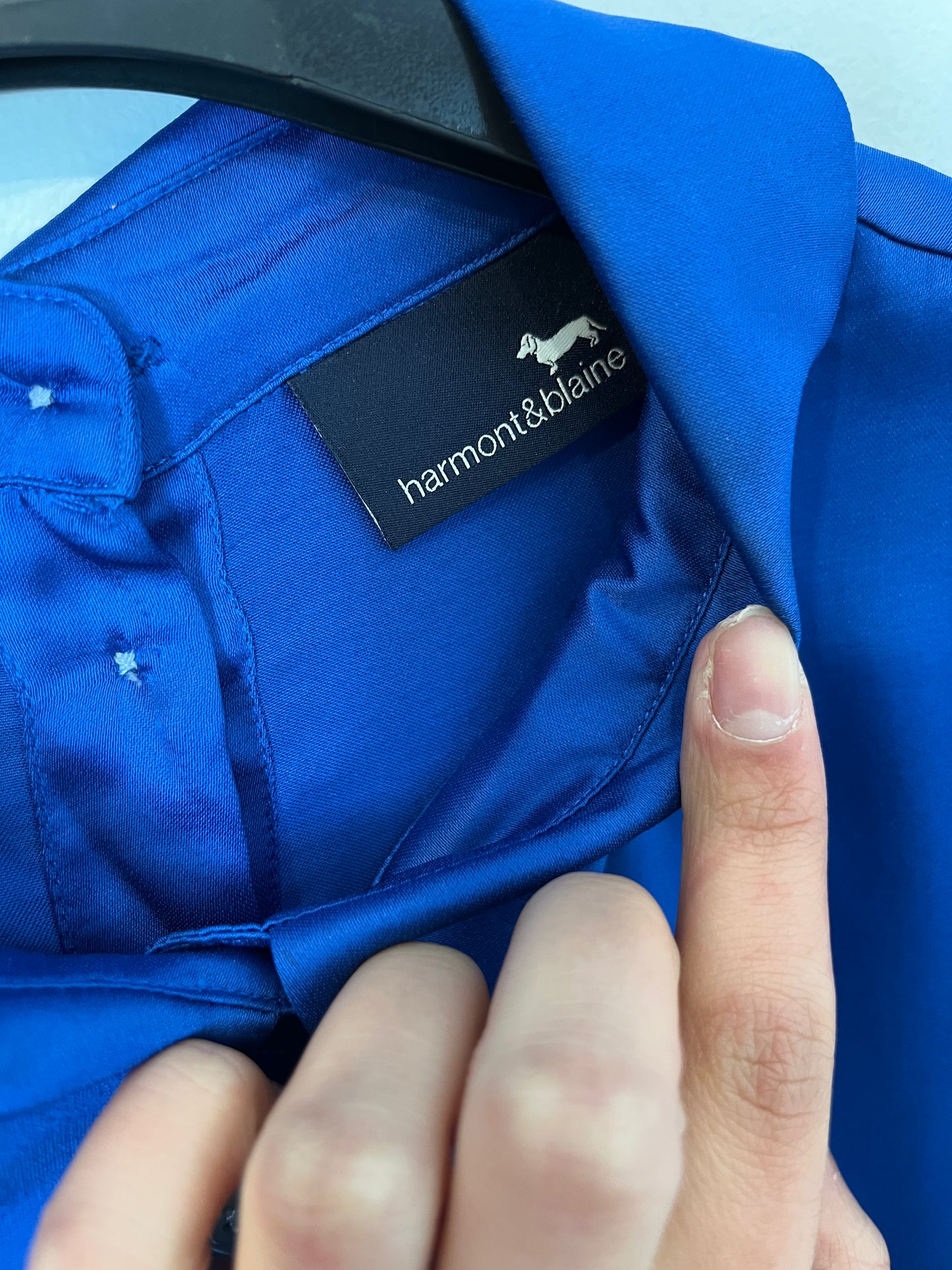 HARMONT&BLAINE. Blusa fluida azul T.44