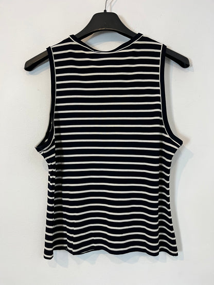 GEORGES RECH. Blue striped sleeveless top. TM
