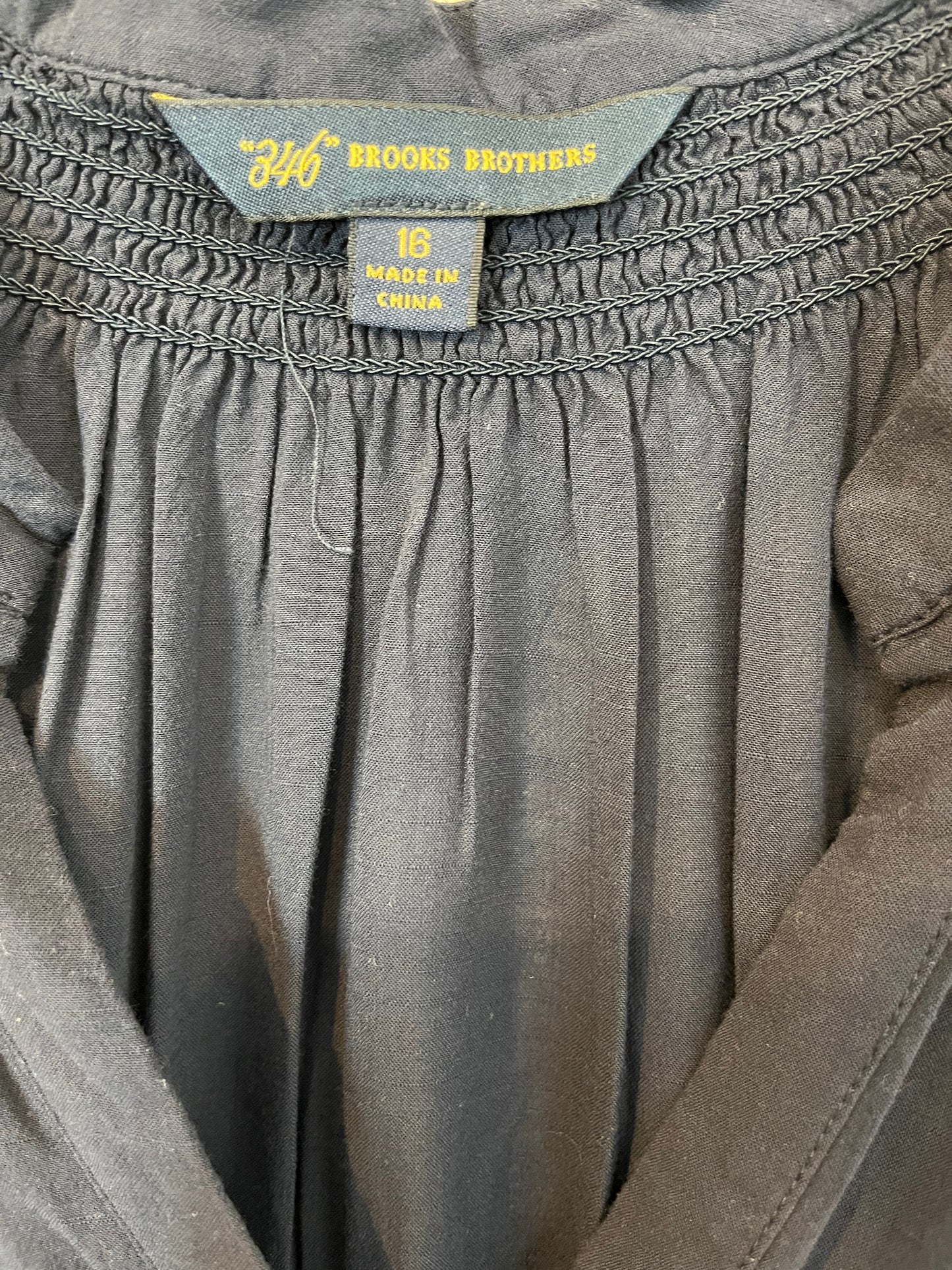 BROOKS BROTHERS. Navy blue blouse. T.L.