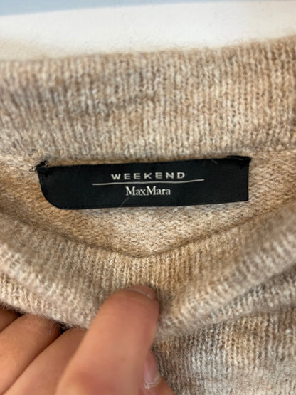 MAX MARA. Fringed midi skirt. Size XL