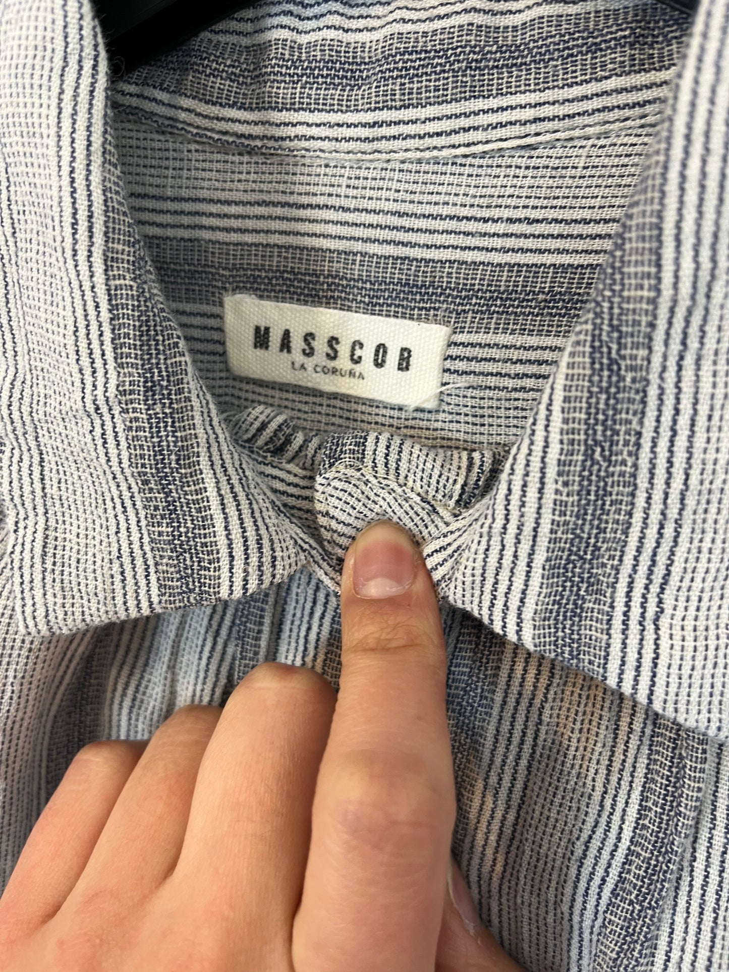 MASSCOB. Striped cotton blouse. Size XS