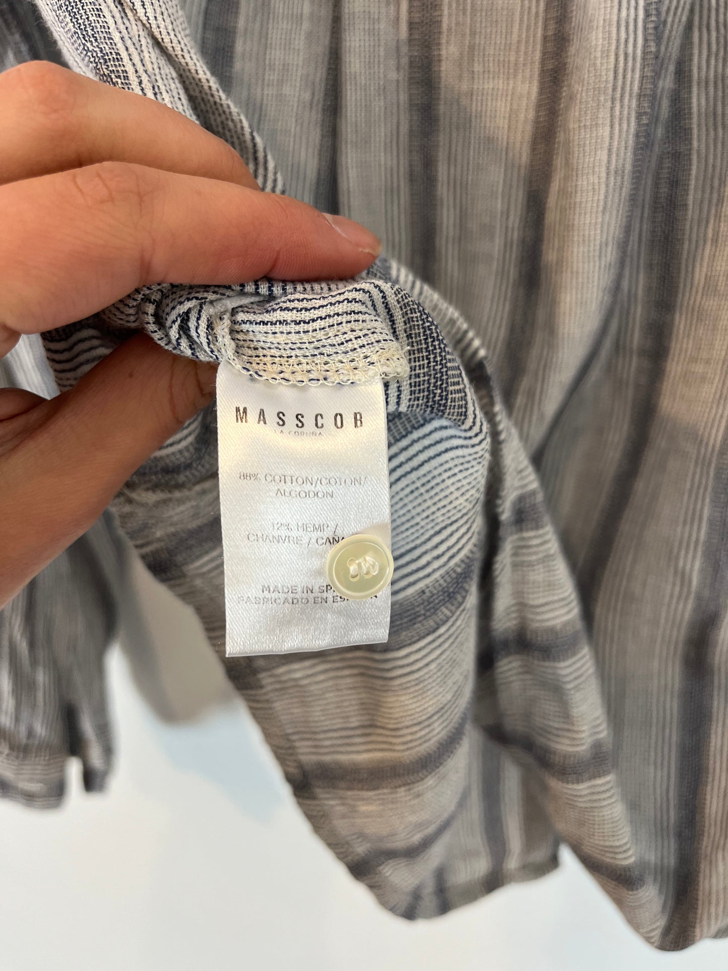 MASSCOB. Striped cotton blouse. Size XS