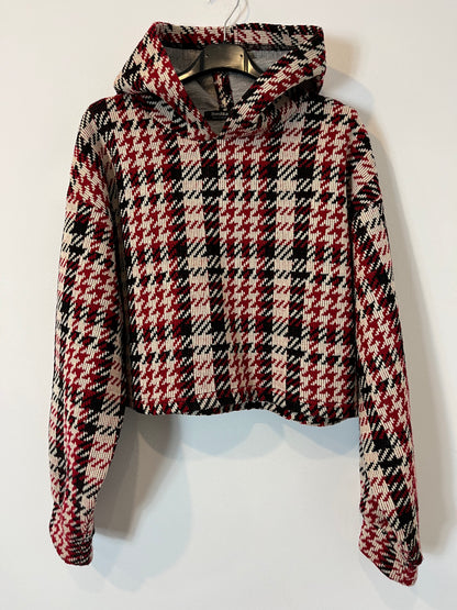 BERSHKA. Jersey capucha tricolor. T M