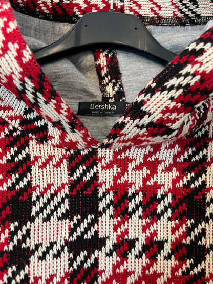 BERSHKA. Jersey capucha tricolor. T M