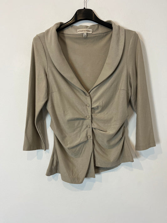 ETXART&PANNO. Top beige botones. T L (S)